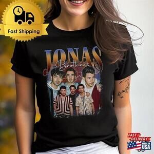 Shirt  Jonas Brother Five Albums One Night Tour Brothers  90S Tee